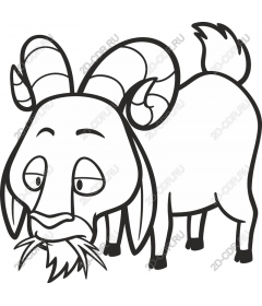  Cute cartoon goat