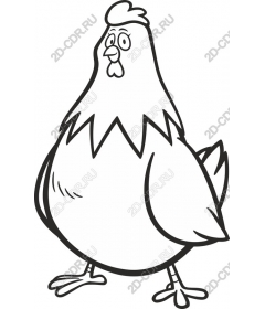 Playful cartoon chicken