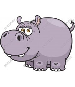  Cute cartoon Hippo