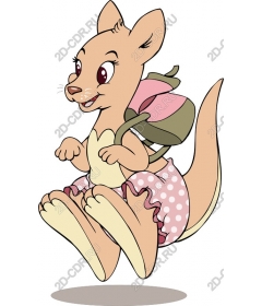 Playful kangaroo backpack