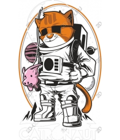  Космический кот-астронавт