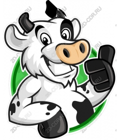 Funny cartoon cow