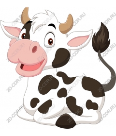 Funny cartoon cow