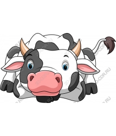  Charming playful cartoon cow