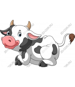 Funny cartoon cow