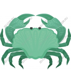  Bright green crab