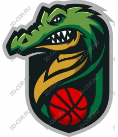 Basketball mascot Fierce Alligator