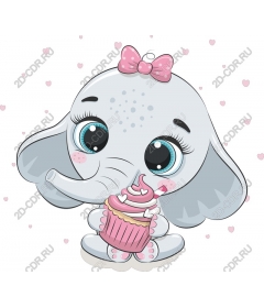  Cupcake elephant