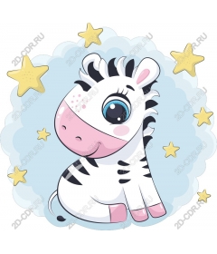  Cute cartoon Zebra