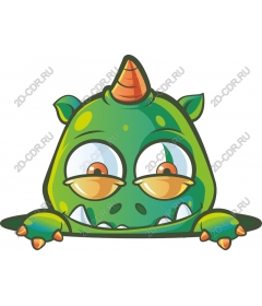  Bright green monster