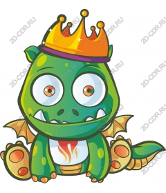  Crowned cartoon dragon