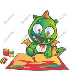 Playful dragon. Picture