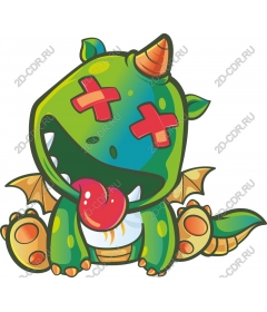  Fancy green cartoon monster
