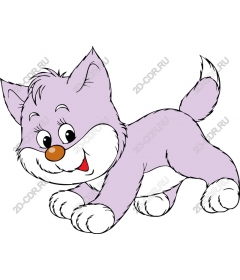  Charming purple cartoon cat