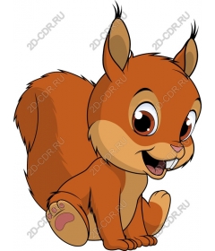  Cute cartoon squirrel