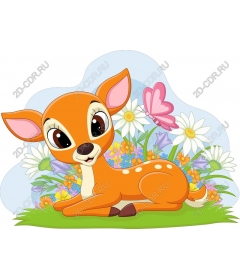  Cute cartoon deer