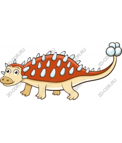  Cartoon Spiked Dinosaur