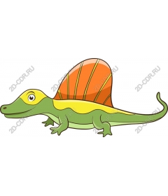  Bright cartoon lizard