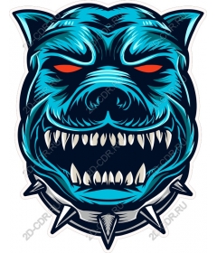  Fierce face of a dog
