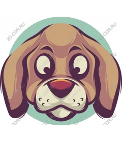  Cute cartoon face dog