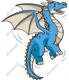  Whimsical Blue Dragon