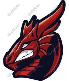 Head of a ferocious dragon