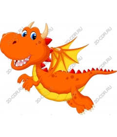  Charming orange cartoon dragon