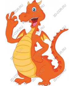  Bright cartoon dragon