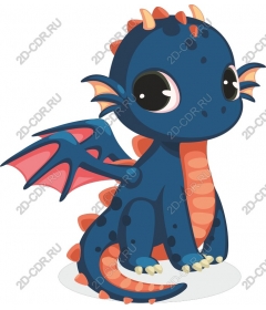  Cute blue dragon