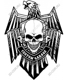 Custom Garage eagle and Skull