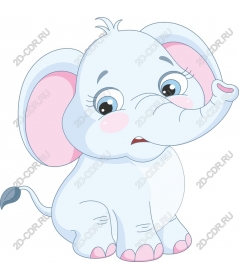  Cute blue elephant