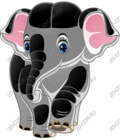 Playful cartoon elephant