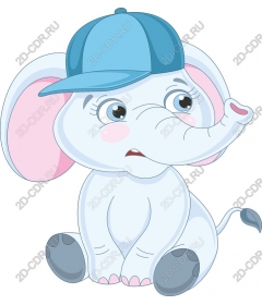  Adorable blue elephant