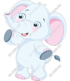 Funny cartoon elephant