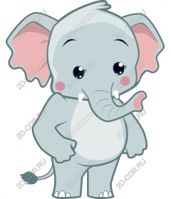 Cute cartoon elephant