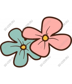  Whimsical pink-and-blue flower