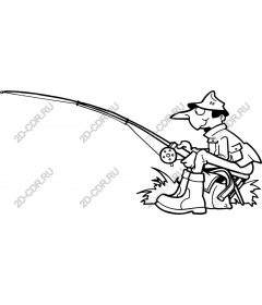 Vintage fishing fisherman