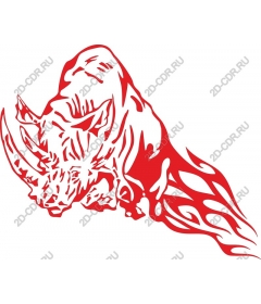  Bright red Rhino