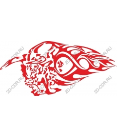  Tribal Flame lion