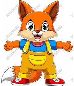 Fun cartoon foxes
