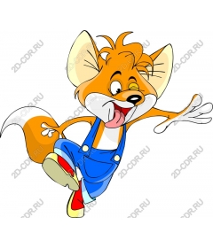 Fun cartoon foxes