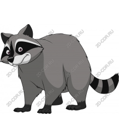  Cute cartoon raccoon
