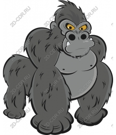  Ferocious gorilla cartoon