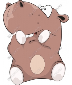 Playful cartoon Hippo