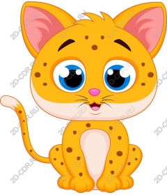  Cartoon adorable orange kitten