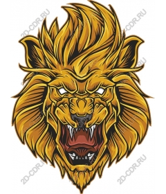  Ferocious lion head