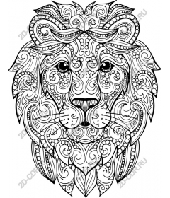 Intricate lion head