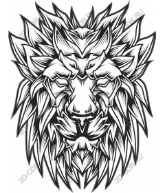  A majestic lion's head