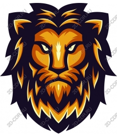  Ferocious lion head