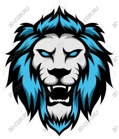 Lion head blue-gray color